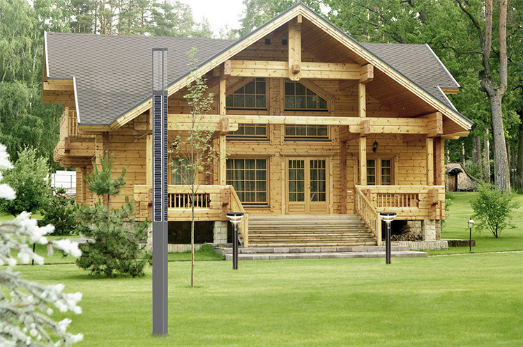 Solar Wrap Light Pole On Square Pole For Garden Design 2FSG055-NEWLIGHT ENERGY