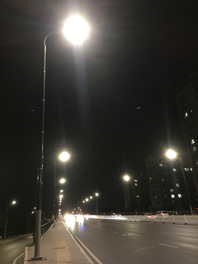 120W-150W Vertical Solar Light Pole With Flexible Solar Panel On Pole-NEWLIGHT ENERGY