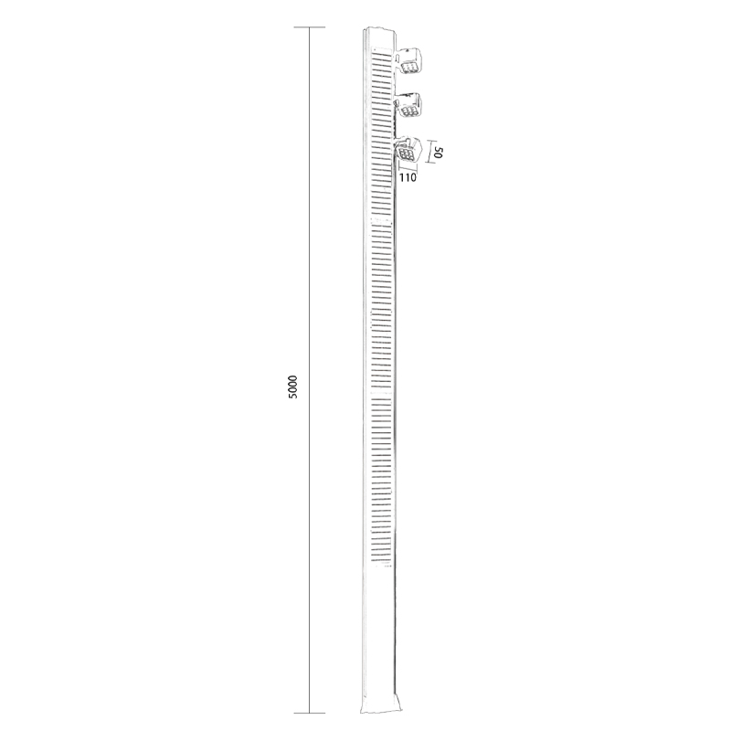 30W LED Solar Street Light With Wrap Solar Panel On Pole 2FSG068-NEWLIGHT ENERGY