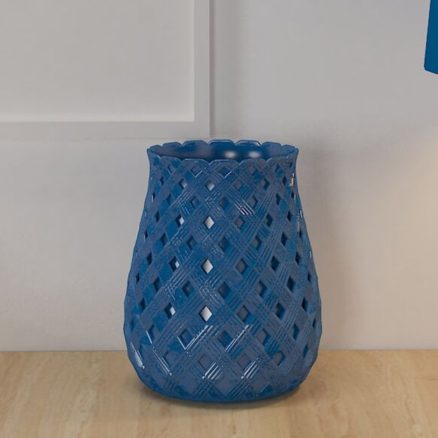 Porselen Parlak Mavi Vazo Telif Hakkı ile