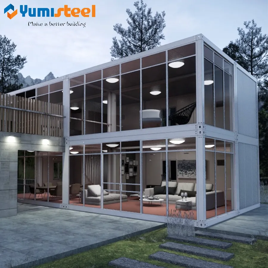 Yangın / rüzgar / sismik dirençli yeni tasarım prefabrik konteyner evi