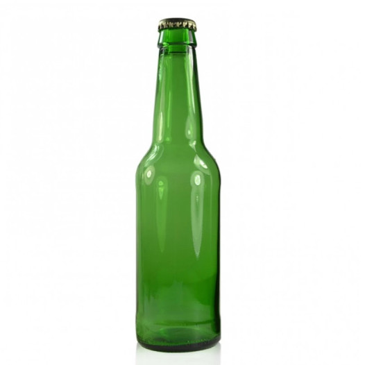 330ml yuvarlak şekil yeşil bira şişeleri