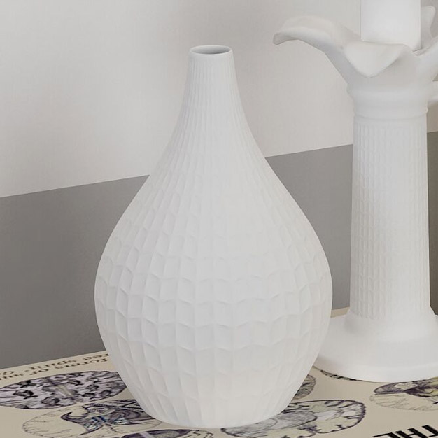 Yeni Tasarım Porselen Mat Beyaz Vazo Telif Hakkı ile