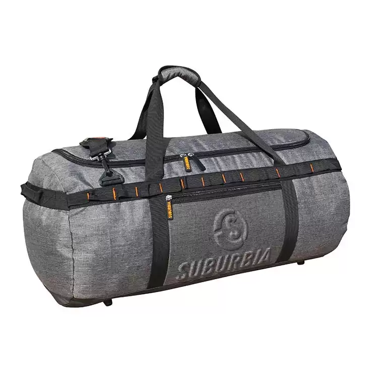 Seyahat ve spor için dayanıklı iki ton ve ters kumaştan yapılmış özel büyük kapasiteli duffel çanta