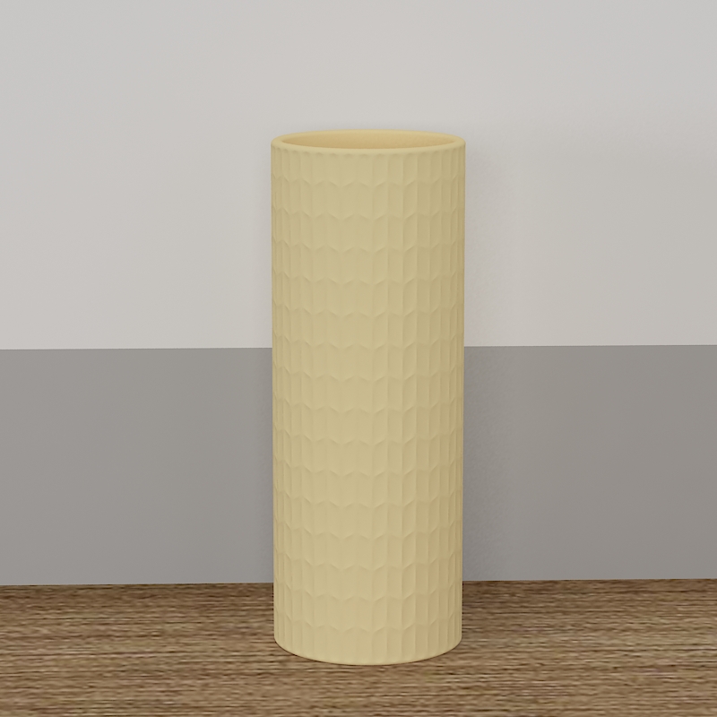 Yeni Tasarım Klasik Stil Masaüstü Matt Sarı Porselen Vazo Telif Hakkı