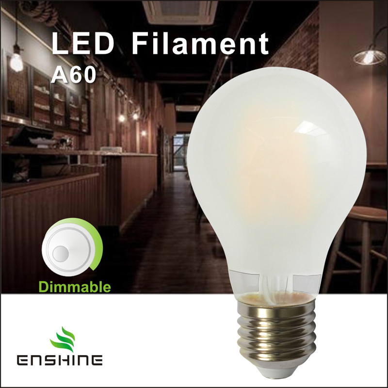 360 ° ışın açısı kısılabilir A60 led filament ampul
