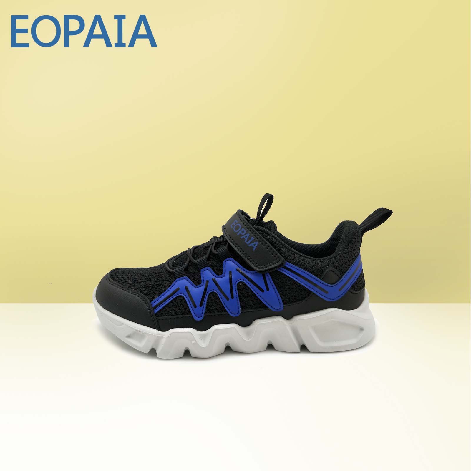 Çocuğun Moda Spor Rahat Dantel-up Fly-Örme Velcro Ayakkabı Üzerinde Kayma