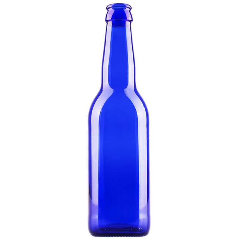 330ml kobalt mavi cam bira şişesi