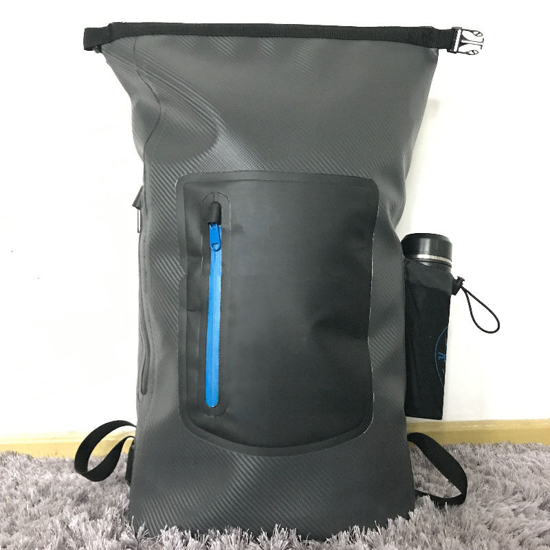 Dayanıklı doku PVC branda ile yapılan 30L kuru rulo üst sırt çantası ve köpük kayışları ve yedekleme ile