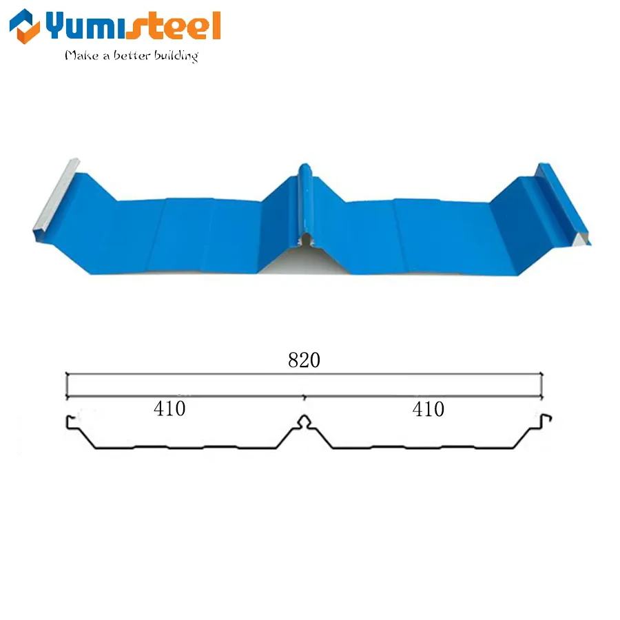 YX56-410-820 Galvanizli Çatı Metal Renkli Çelik Sac