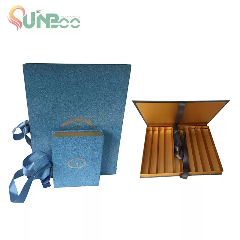 Güzel Ribbon-SP-Box053 ile Sevimli Mavi Renk Çikolata Kutusu