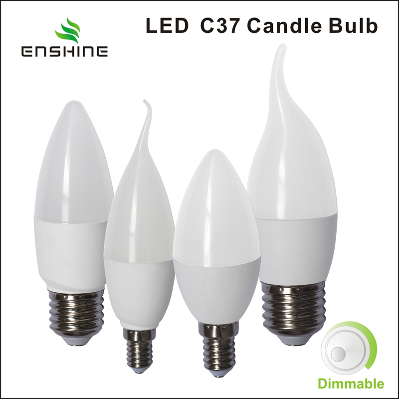 3W - 7W Beyaz Kısılabilir LED Mum Işıkları C37 YX-CD7