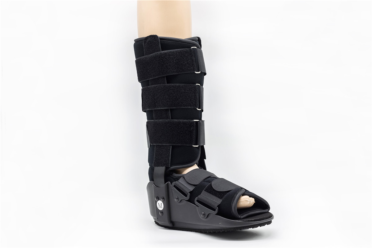 Uzun boylu 17 "sabit cam yürüteç önyükleme botları alüminyum ile yaralanma veya kırık ayak bileği ayak desteği için konaklamalar