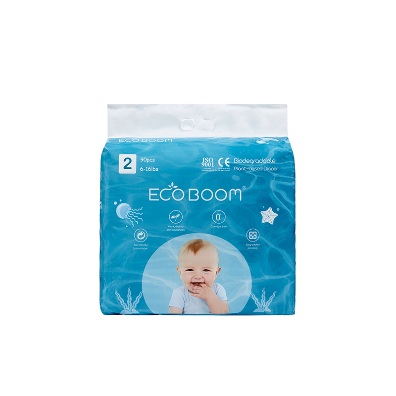 Eco Boom Tek Kullanımlık Bitki Bazlı Bebek Bezi Büyük Paket Bebek Polybag S