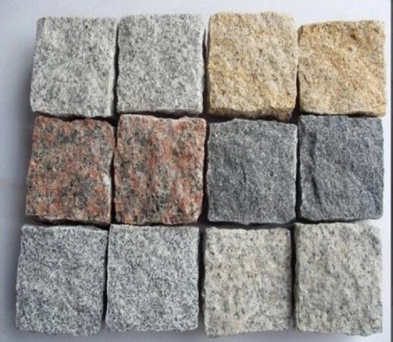 En Kaliteli Doğal Granit Peyzaj Taşları İçin Doğal Granit Cilalı Kaldırım Küp Taş