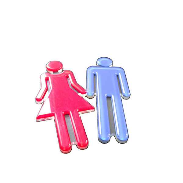 Duvar Sticker Özel Yaratıcı Akrilik Logo Erkek veya Kadın Tuvalet Işareti