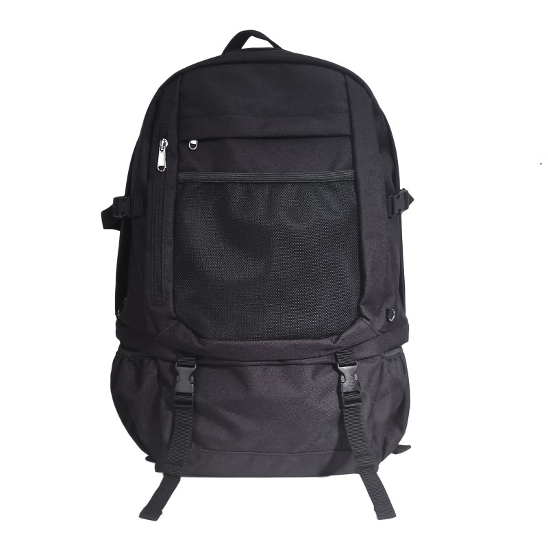 Rahat örgü paddings ve ayarlanabilir kayışları ile OEM dayanıklı siyah polyester sırt çantası