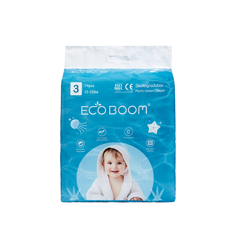 Eko Boom Biyobozunur Bitki Bazlı Bezi Büyük Paket Bebek Polybag M
