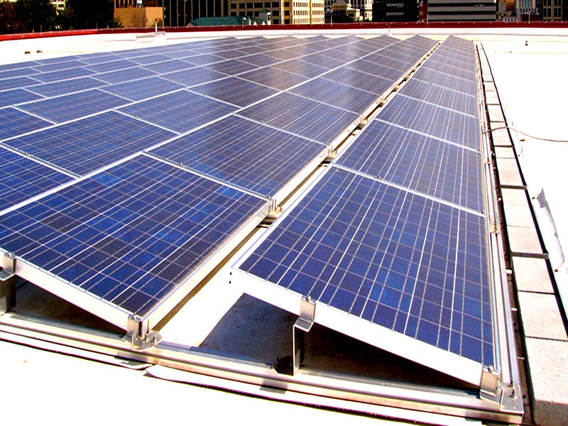 Beton düz çatı güneş montaj sistemi balastalı çatı montaj