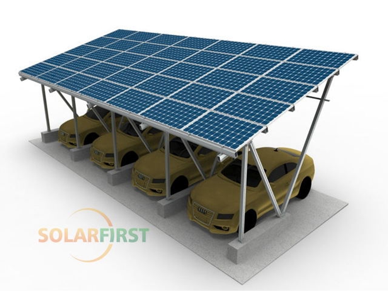 Güneş enerjisi için alüminyum anodize güneş carport zemin montajı
