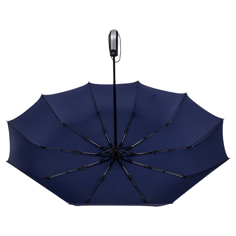 Özel logo vinil üç katlanır iş şemsiye