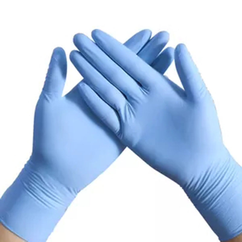 100 Parça/Kutu Toptan Üreticiler Tek Kullanımlık Mavi Nitril Eldiven Tıbbi Tozu Ücretsiz