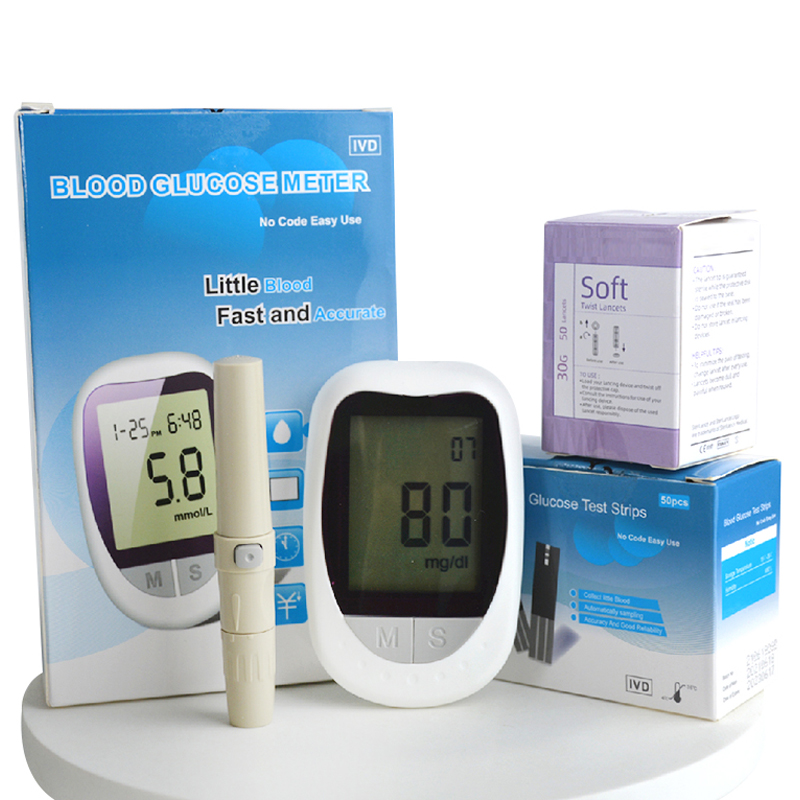 Diyabet Dijital Glukometro Kan Şekliği Metre Test Makinesi Küçük Kan Hızlı ve Doğru