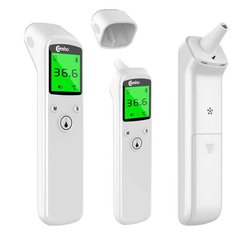 Çift modlu tıbbi ev temassız kızılötesi termometre alın ve kulak termometresi