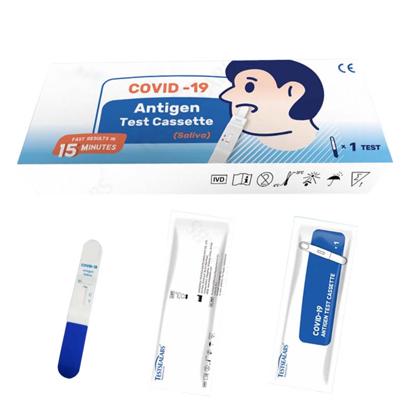 Kullanımı Kolay Lolipop Tarzı COVID-19 Tükürük Antijen Test Kaseti kiti