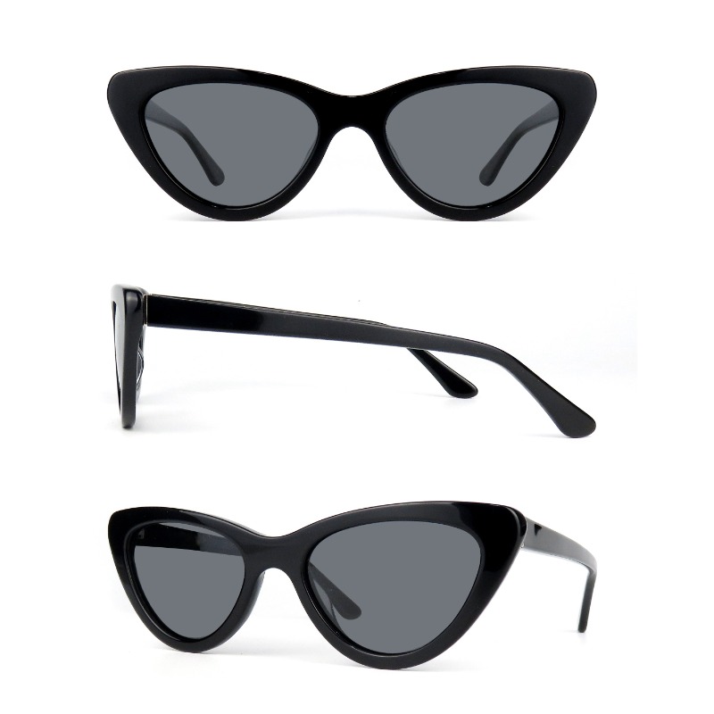 Özel Logo Güneş Gözlükleri Kedi Gözü Güneş Gözlükleri İyi Fiyat Kat. 3 UV400 Promosyon Asetat Kadın ve Erkek Moda Güneş Gözlüğü Unisex