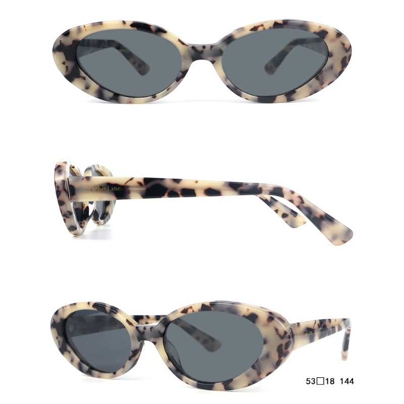 2022 yeni Oval Retro tonları bayan moda güneş gözlüğü yüksek moda asetat bayan güneş gözlüğü siyah polarize lensler güneş gözlüğü