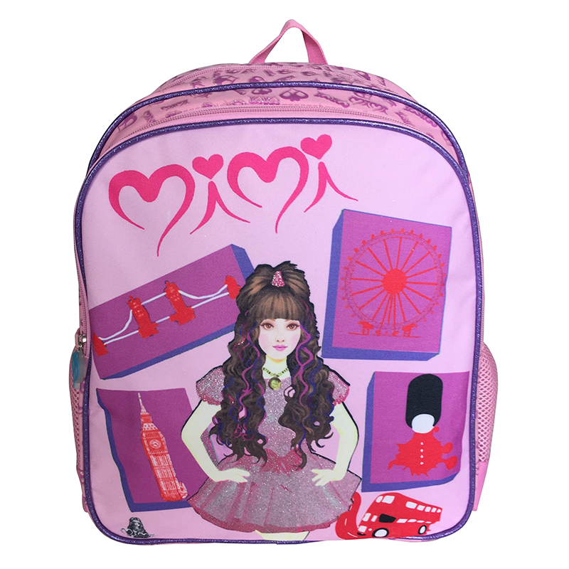 Polyester çocuk sırt çantası okul kızları
