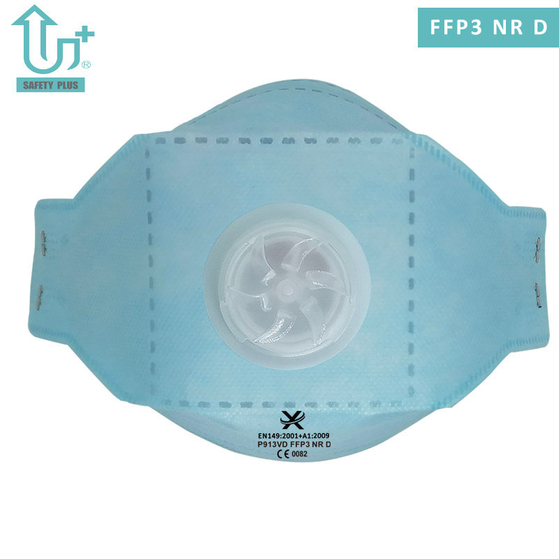 Tek kullanımlık Kıdemli Kalite FFP3 Nrd Filtre Sınıfı Kişisel Koruyucu Ekipman Toz Yüz Maskesi Solunum Cihazı