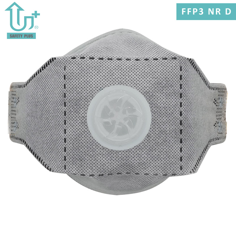 Ayarlanabilir Alüminyum Burun Klipsi Tasarımı Statik Pamuk Dolomit Testi FFP3 Nr D Filtre Derecesi Katlanabilir Yüz Koruyucu Solunum Maskesi