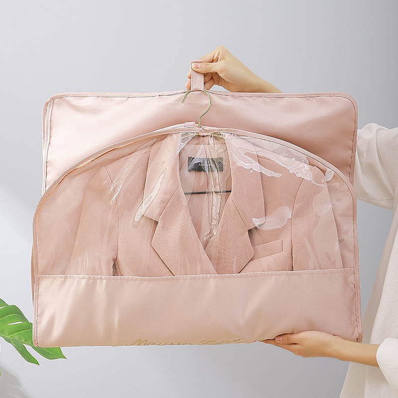 Pratik katlanabilir giyim çantası özel logolu giysi paketleme çantası toz geçirmez giysi çantası