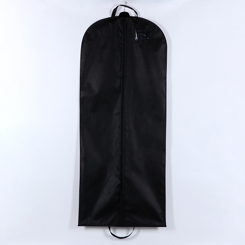 Yüksek kaliteli takım elbise kapağı depolama giysi çantası için şeffaf pencere logoyu özelleştirme çevre dostu tozluk