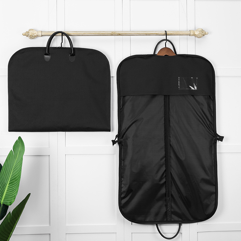 ucuz ve yüksek kaliteli seyahat katlanır toptan tasarımlı siyah giysi çantası